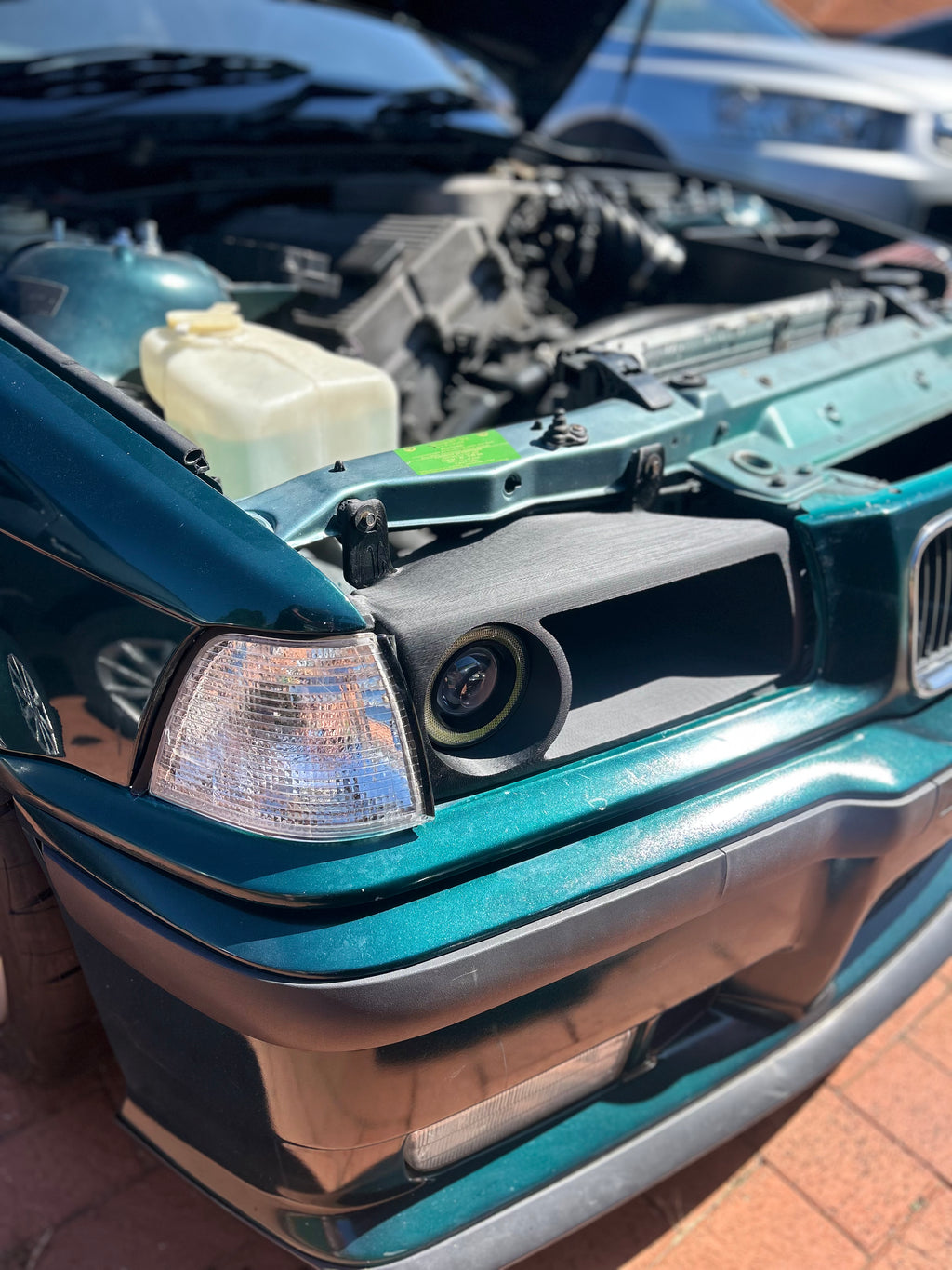 NEW Custom Headlight Delete w/Headlight and High Beam | Turbo Air Intake Duct BMW E36